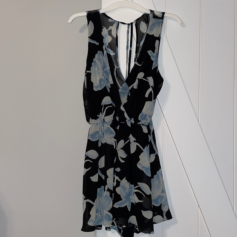 Used Black and Blue Romper